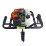 Imagem de Perfurador de Solo a Gasolina 52cc 2,5HP Profissional com Brocas 80x10cm + 80x20cm + Extensão 1m Carbon Fak