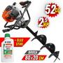 Imagem de Perfurador Trado Motorizado Á Gasolina Tekna EA52XS 2T 52cc 2,5HP + Broca 80x20 + ÓLEO STIHL 2T Perfurador Com Empunhadura Resistente e Baixa Vibração Ideal Para Uso em Colocação de Cercas e Mourões