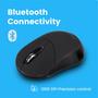 Imagem de Perixx PERIMICE-802B Wireless Bluetooth Mouse - Design Portátil para Windows, iOS e Android Tablet - Preto de borracha preto