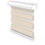 Imagem de Persiana Cortina Rolo Double Vision 140x220 Branco Bege Cinza