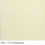 Imagem de Persiana Horizontal - 0,60m larg x 0,60m alt - Alumínio 50mm com Fita Decorativa - Cor: Branca - Fita: Bege
