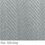 Imagem de Persiana Horizontal - 1,00m larg x 1,70m alt - Alumínio 50mm com Fita Decorativa - Cor: Prata - Fita: Cinza