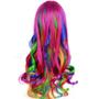 Imagem de Peruca BERON Rainbow Long Curly com franja 230g para mulheres