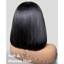 Imagem de Peruca Bob Arabella 30cm - Cabelo Humano 12A com 210% de Densidade (Sem Cola)