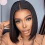 Peruca Bob de Cabelo Humano Brasileiro - Curta, com Renda Frontal e Pré-Arrancada Imagem de Peruca Bob de Cabelo Humano Brasileiro - Curta, com Renda Frontal e Pré-Arrancada