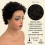 Imagem de Peruca cabelo 100% humano castanho escuro cacheada afro 4a