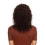 Imagem de Peruca Cabelo Humano Cacheado 30cm Textura Wavy De Benguela (240g, Castanho Escuro)