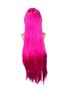 Imagem de Peruca Cosplay Rosa Neon Vibrante Lisa Longa 100cm c/ Franja
