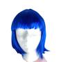 Imagem de Peruca Curta Azul com franja sintética 25 cm Lisa 100gr