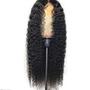 Imagem de Peruca de cabelo encaracolado Peruca com parte central Cabelo humano 