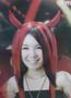 Imagem de Peruca Diabinha Com Chifres Ondulada 60cm Festa Cosplay