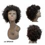 Imagem de Peruca Fibra Premium Curta Lace Wig Cabelo Afro Cacheado