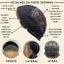 Imagem de Peruca front lace castanho cacheada com mechas claras 70cm