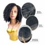 Imagem de Peruca Front Lace Stefani Cacheada Afro Curta Fibra Premium