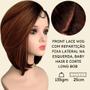 Imagem de Peruca Front Lace Wig Long Bob Ruiva Cobre Orgânica Curta