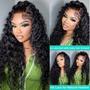 Imagem de Peruca Frontal de Renda Cfaimity Deep Wave - 180% de Densidade - 20 Polegadas