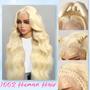 Imagem de Peruca frontal de renda JINNOO 613 Blonde Human Hair 200 Densidade 70cm