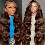 Imagem de Peruca Frontal de Renda JMSTJMST - 200 Density Body Wave 20 Brown