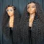 Imagem de Peruca Frontal de Renda KVFCT Deep Wave 76cm - Cabelo Humano com 200% de Densidade