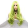 Imagem de Peruca frontal de renda sintética Melody Avocado Green Natural Wave