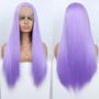 Imagem de Peruca frontal de renda sintética Phayre Purple Long Straight Hair