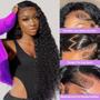 Imagem de Peruca Frontal de Renda ThiraK Deep Wave 34" - 200% de Densidade, Preto Natural