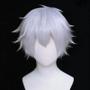Imagem de Peruca Gojo Satoru Jujutsu Kaisen - Cabelo Sintético Resistente ao Calor com Boné