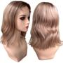 Imagem de Peruca humana loira front lace 4x4 ombre hair luzes claras