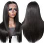 Peruca Lace Front Lisa Cabelo 100 Humano Natural Preta 60cm - Maya Hair Imagem de Peruca Lace Front Lisa Cabelo 100 Humano Natural Preta 60cm