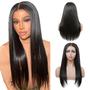 Peruca Lace Front Lisa Cabelo 100 Humano Natural Preta 60cm - Maya Hair Imagem de Peruca Lace Front Lisa Cabelo 100 Humano Natural Preta 60cm