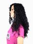 Imagem de Peruca Lace Wig Afro Cacheada Castanho Escuro Fibra Futura
