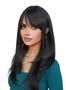 Imagem de Peruca lace Wig Lisa Com Franja Preta  70 cm - wig