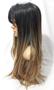 Imagem de Peruca Lace Wig Lisa Preto com Loiro Ombre Hair Fibra Futura