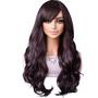 Imagem de Peruca Ondulada Com Franja Lace Wig 70cm Ultra Fibra