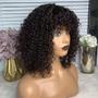 Imagem de Peruca SeFisha Bob Curto Cacheado - Cabelo Humano com Franja 14" - Preta