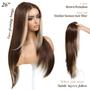 Imagem de Peruca sem cola ENCOUNTERU Wear and Go Brown de 26 polegadas para mulheres
