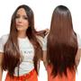 Imagem de Peruca Wig 100% Orgânica Pode Pranchar Super Natural Lisa Ombre Hair Acobreada