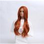 Imagem de Peruca Wig 100% Orgânica Pode Pranchar Super Natural Ondulada Ruiva