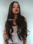 Imagem de Peruca, wig, castanho escuro, ondulada, fibra premium, 75cm
