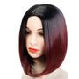 Peruca Wig Curta Ombre Vermelho 100% Orgânica 40cm - BHAIR Imagem de Peruca Wig Curta Ombre Vermelho 100% Orgânica 40cm