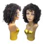 Imagem de Peruca Wig Semi Lace Cacheada Afro Fibra Organica Premium Curta