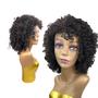 Imagem de Peruca Wig Semi Lace Cacheada Afro Fibra Organica Premium Curta