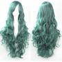 Imagem de Peruca Wokex Woman Long Curly Green Synthetic Hair Cosplay Cost