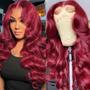 Imagem de Perucas frontais de renda Kkioor 99J Burgundy Human Hair Body Wave