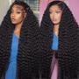 Imagem de Perucas frontais de renda ZWJSH 13x6 Deep Wave Human Hair 200 Density