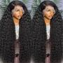 Imagem de Perucas SQU&CIR Deep Wave Lace Front 32" Cabelo humano com 180% de densidade