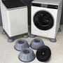 Imagem de Pés da máquina de lavar, 4 peças de amortecedor universal de vibração antivibração, proteção contra ruído antiderrapante para máquina de lavar e secad