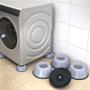 Imagem de Pés da máquina de lavar, 4 peças de amortecedor universal de vibração antivibração, proteção contra ruído antiderrapante para máquina de lavar e secad