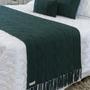 Imagem de Peseira Com Franja Manta Sofa Sala Cama Solteiro Tricot 150x70cm Pequim FIVE STAR MALHAS