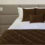 Imagem de Peseira drapeada luxo suede para cama Solteiro 1,50 cm x 0,60 cm (ENVIO IMEDIATO)
